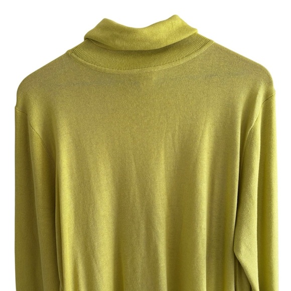 Chico's Turtleneck Sweater Tunic Size 3(XL) Citrine Cashmere Blend Pullover NWT - Picture 6 of 13